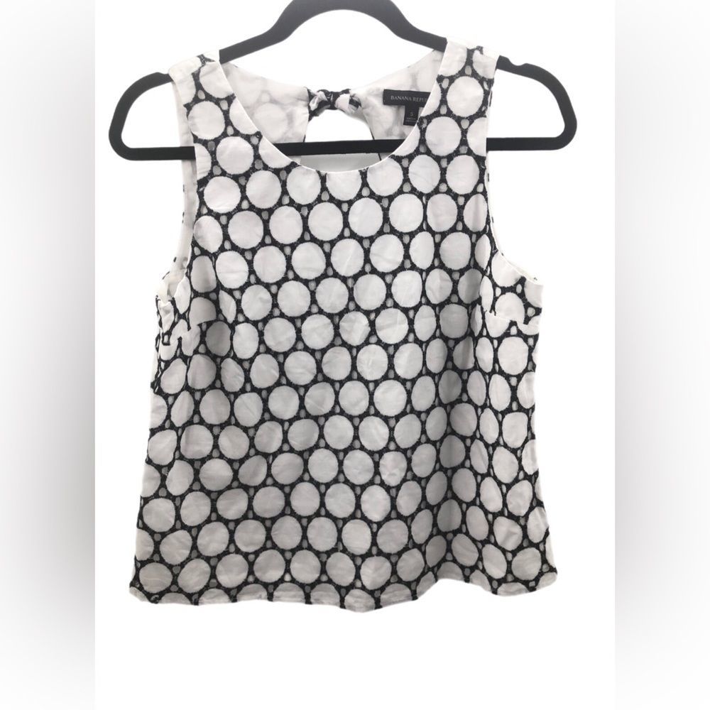 NWT BANANA REPUBLIC eyelet bow back tank top